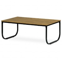 Stůl konferenční, MDF deska s dekorem divoký dub, černý kov. CT-622 OAK